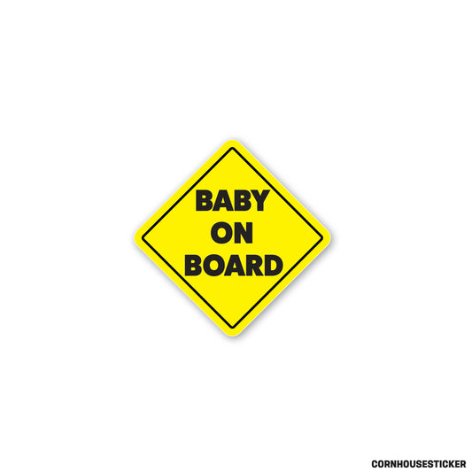 Vinyl Sticker: Adult Baby On Board, 4 – Mingle's House