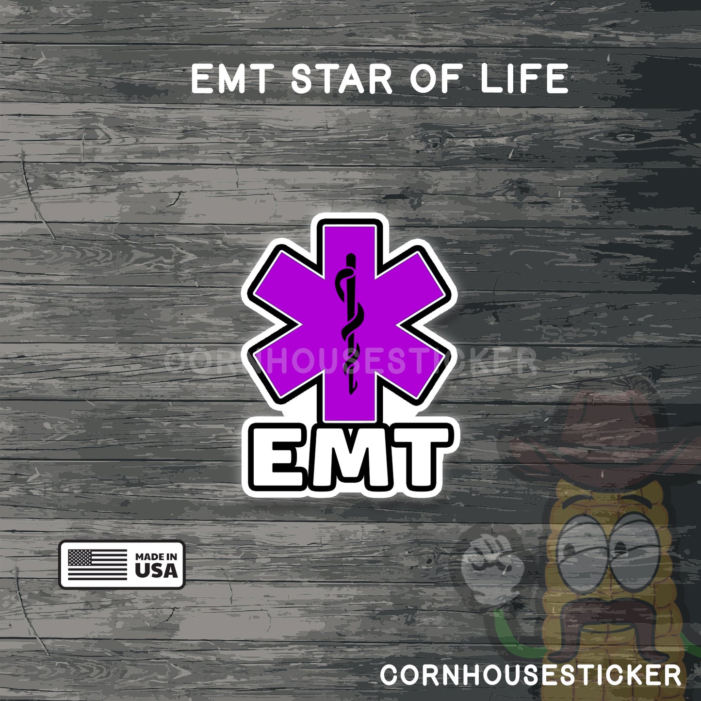 Emergency medical technician  pink star of life| sticker