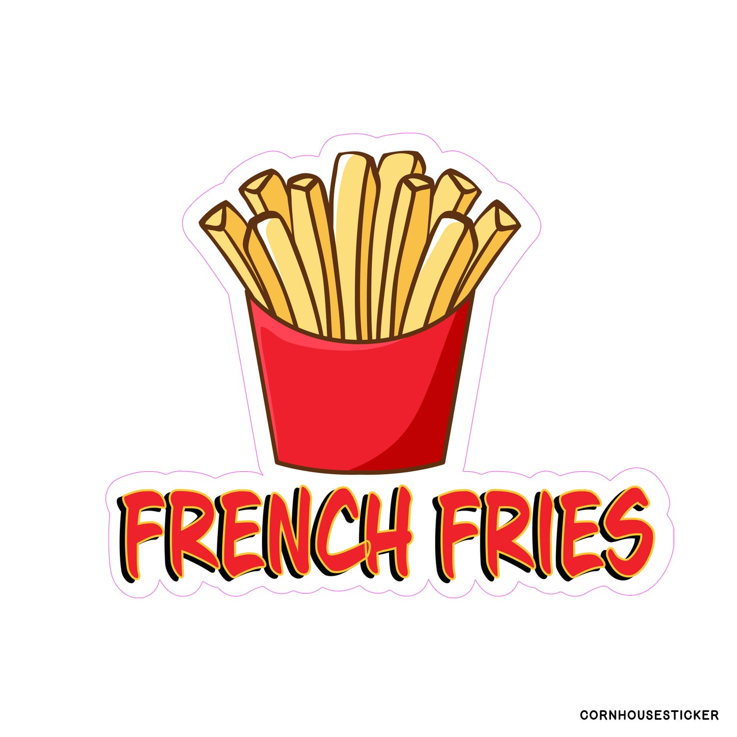 French fries- vinyl graphic