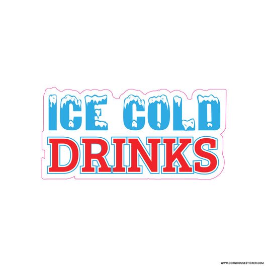 Ice cold drinks- vinyl graphic