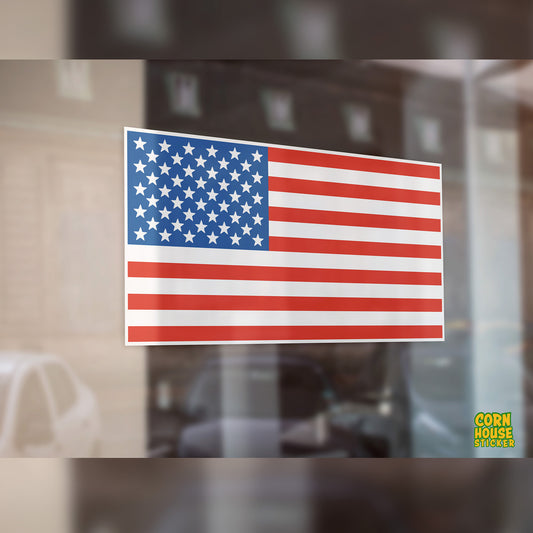 Large American flag sticker