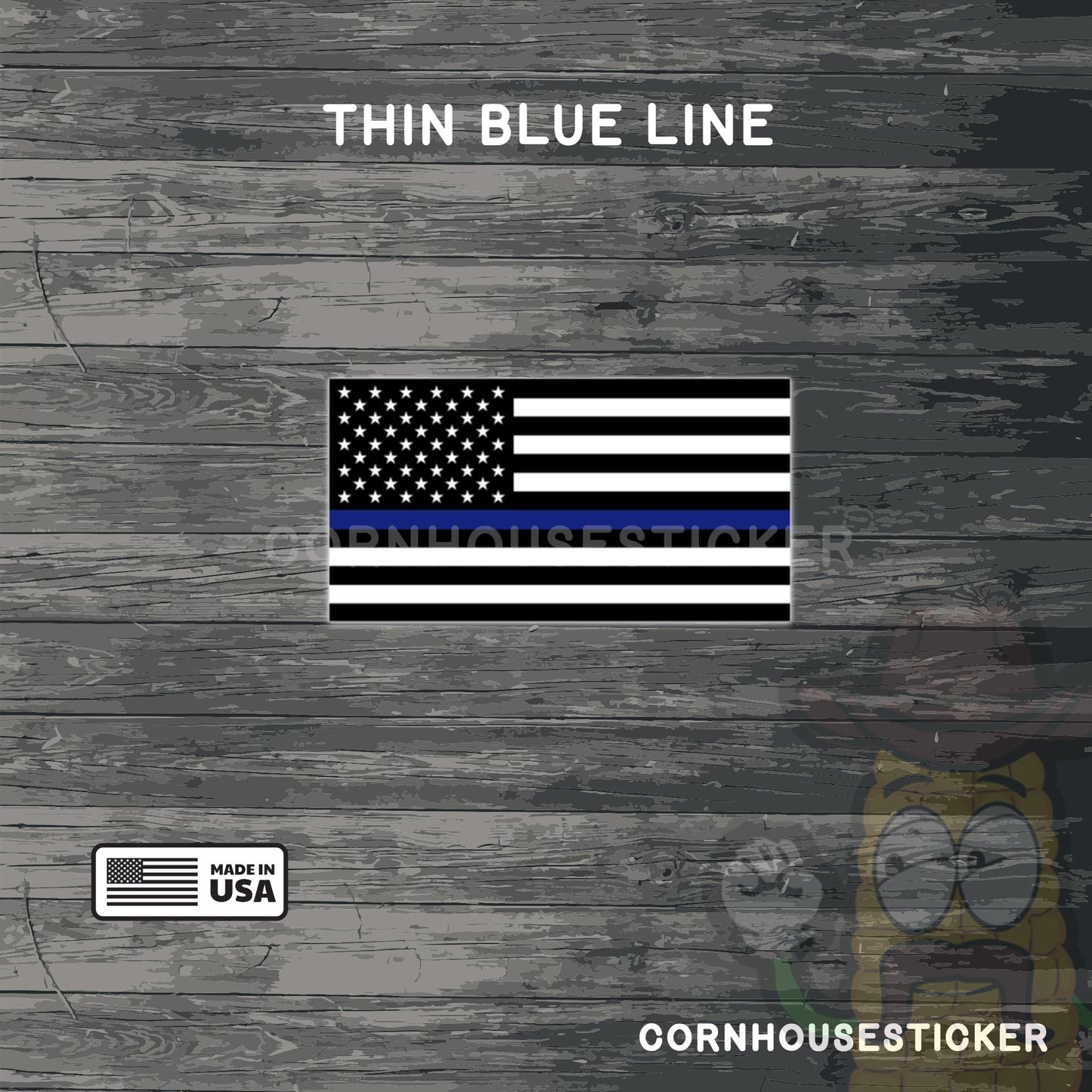 Thin Blue Line Support | Police officer sticker