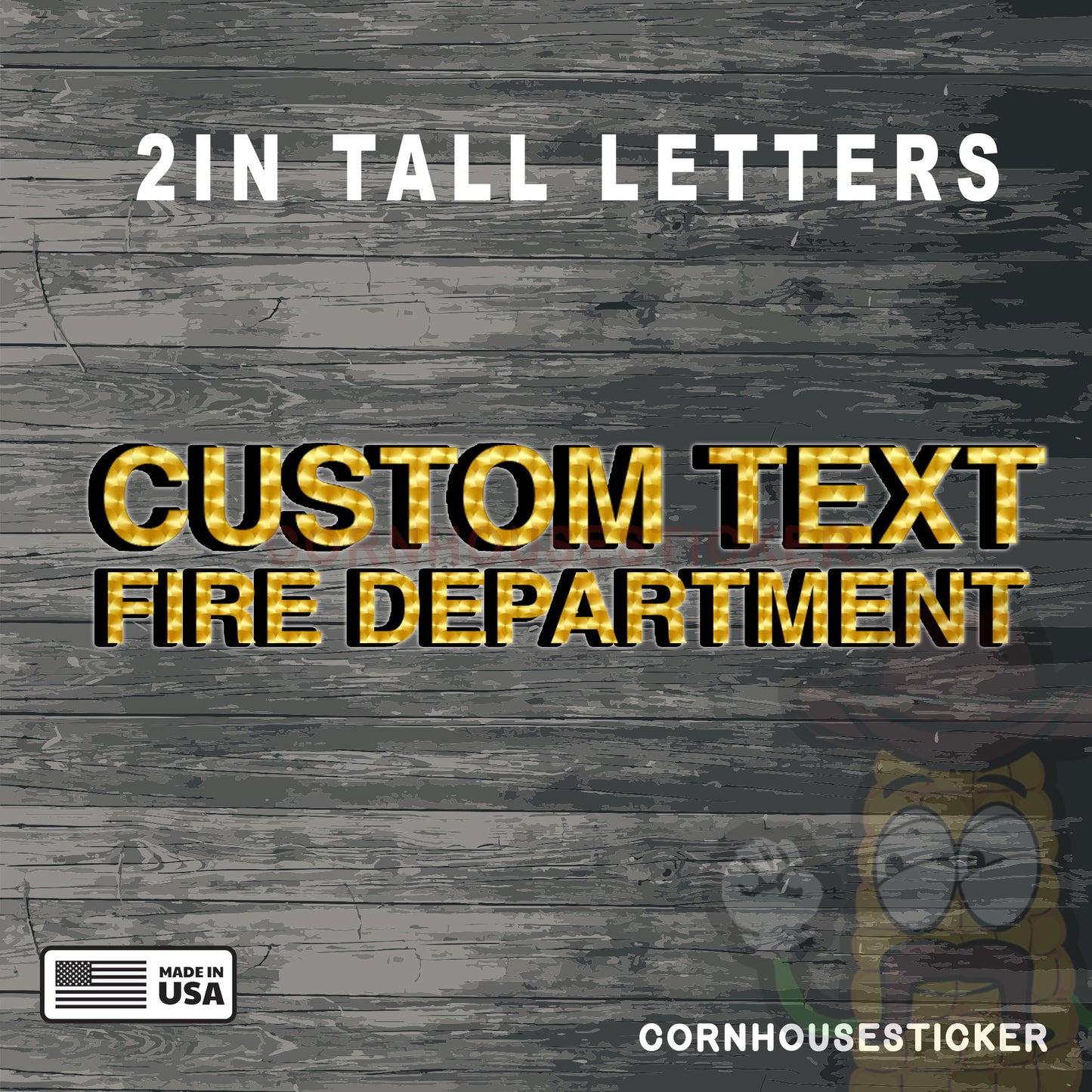 Custom Fire truck vinyl lettering