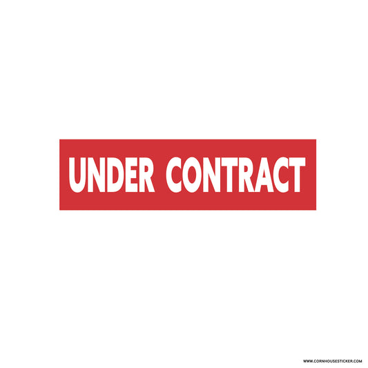 Under Contract Real Estate stickers