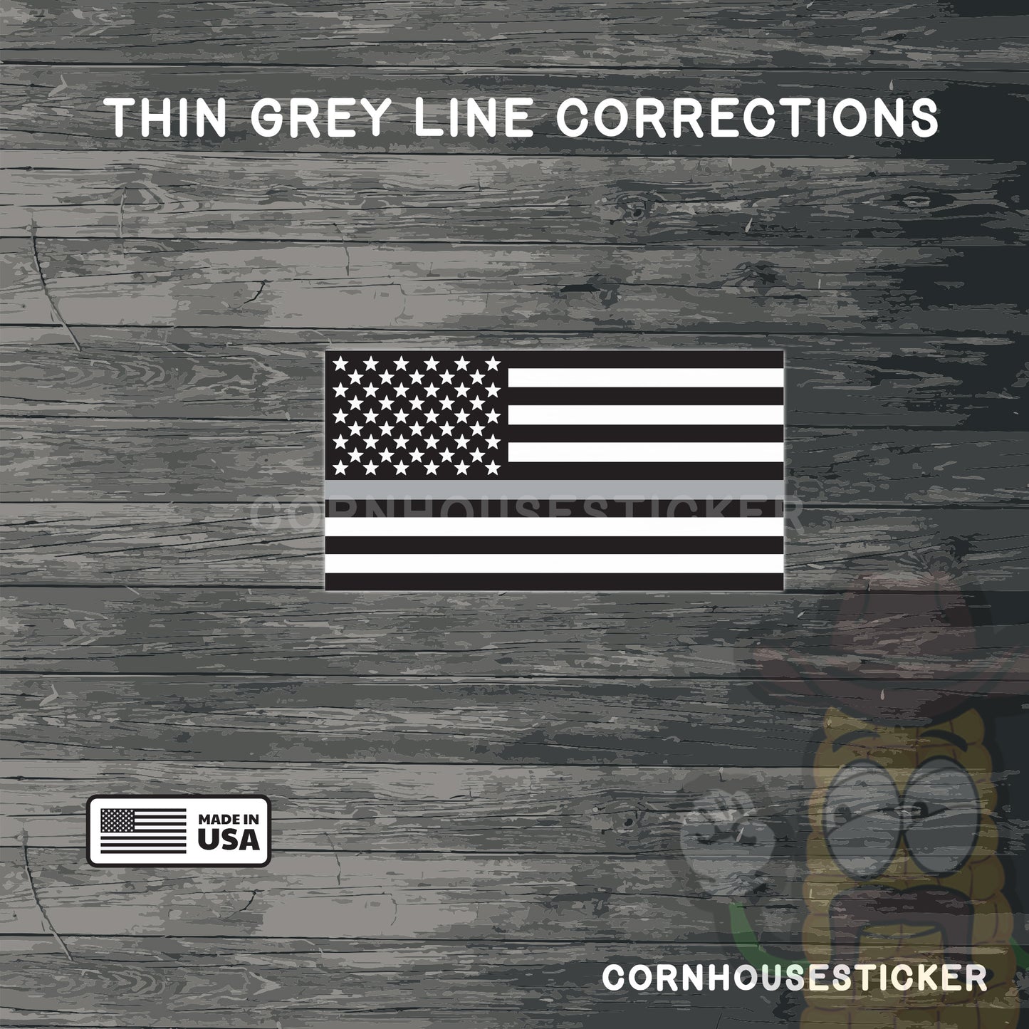 Thin Gray  Line | Corrections sticker