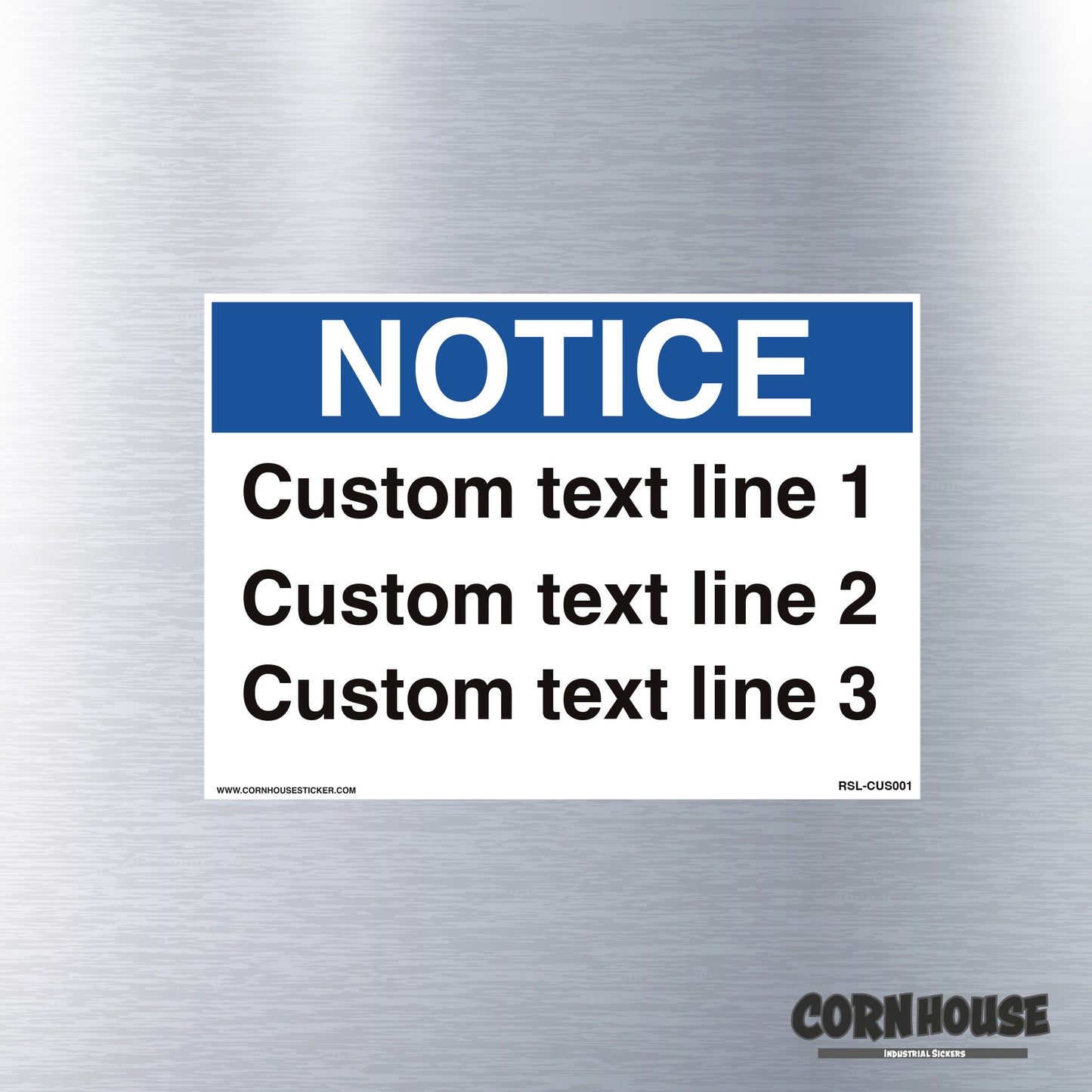 Custom Notice sticker