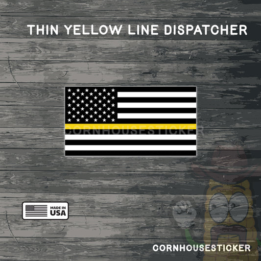 Dispatcher Thin Yellow Line Vinyl Sticker "The calm In the chaos."