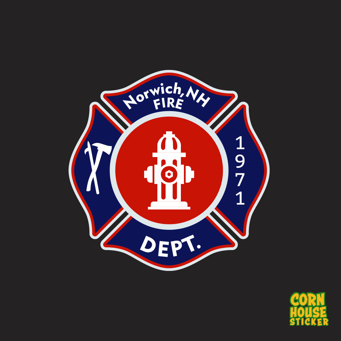 Custom Fire Department stickers