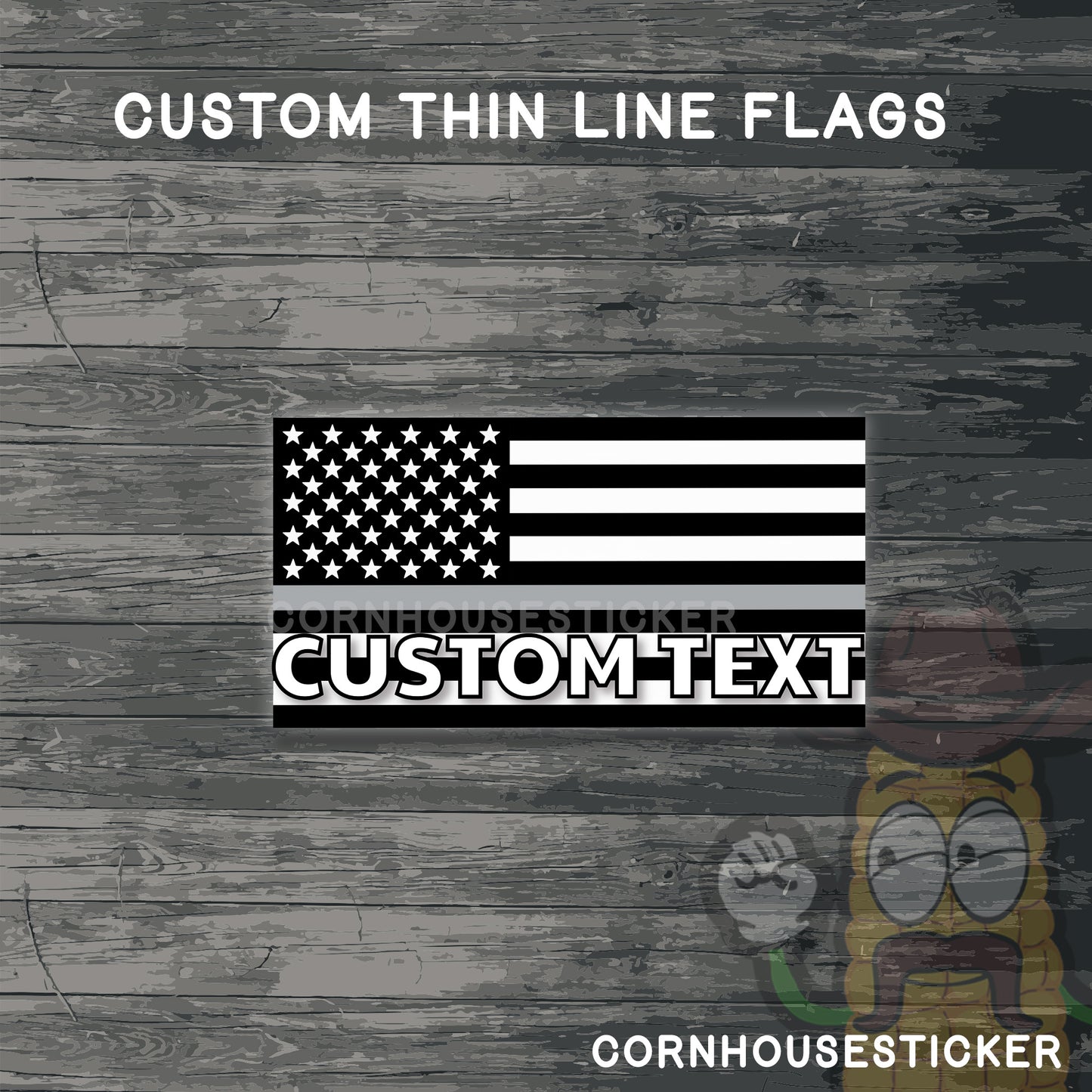 Custom thin line stickers (5  STICKERS)