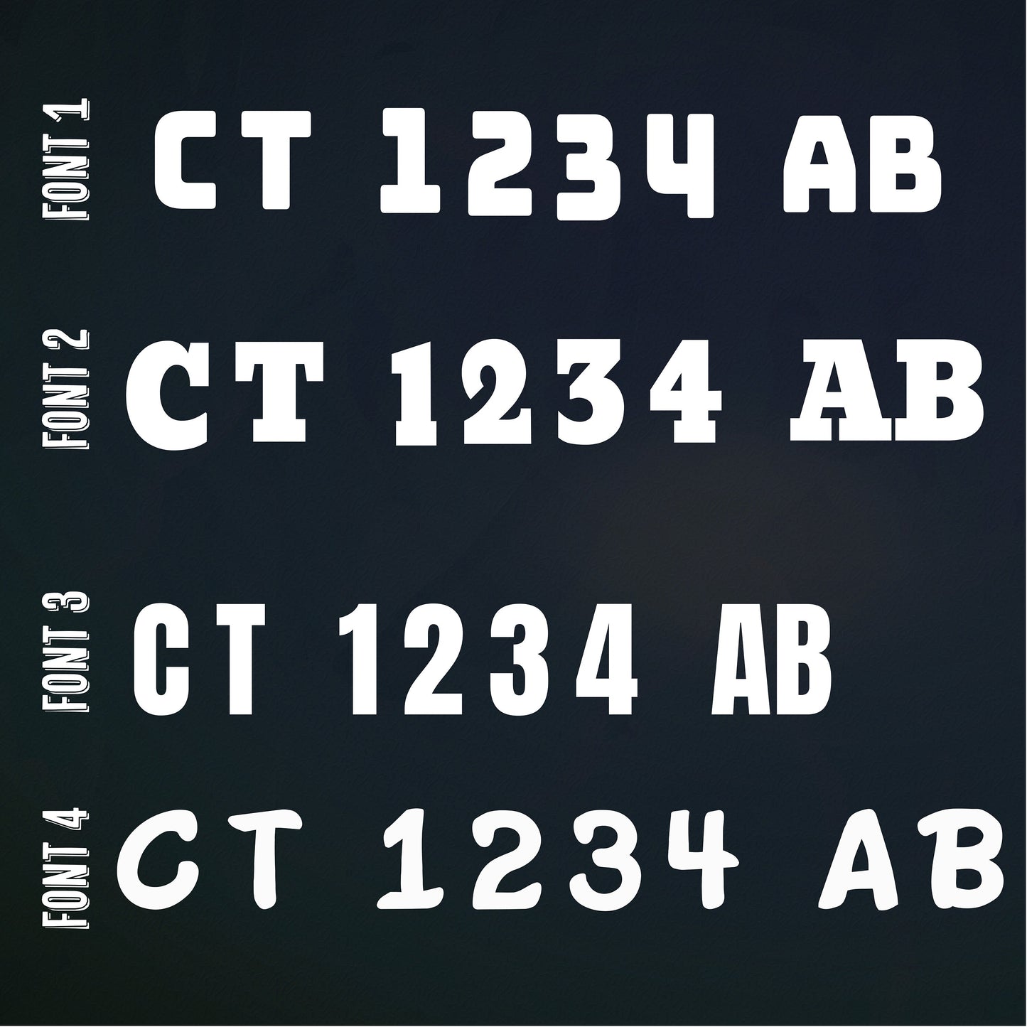 Custom Vinyl boat  registration numbers